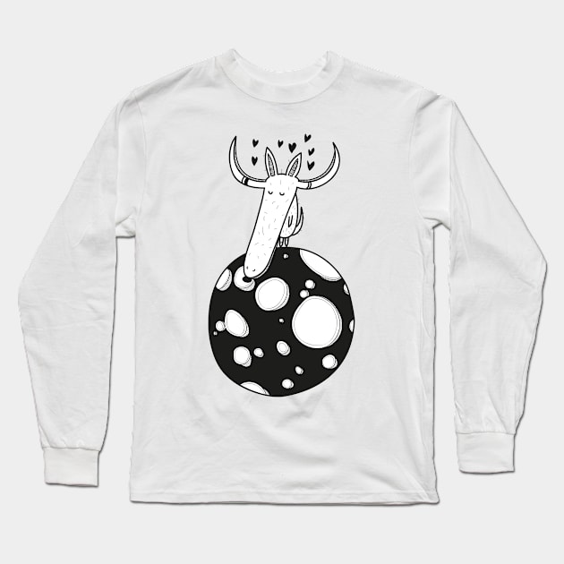 Moon Long Sleeve T-Shirt by coclodesign